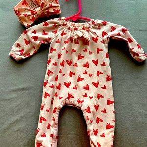 Mud Pie Sleeper with matching bow